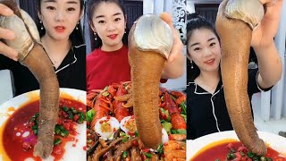 Chinese Girl Eat Geoduck Mukbang Delicious Seafood 21  Mukbang Geoduck Eating Show [upl. by Rotce3]