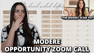 Modere Opportunity Zoom Call The BIGGEST Scam Yet [upl. by Asalocin723]