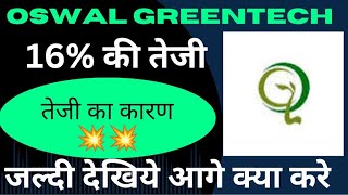 Oswal Greentech share news  oswal greentech share latest news today oswal greentech share analysis [upl. by Coppinger]