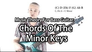 Chords In A Minor Key For Bass Guitar Harmonic Minor amp Melodic Minor [upl. by Junius]