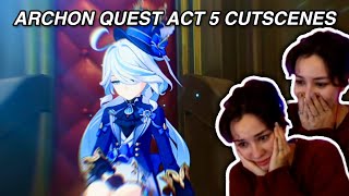 Dish Reacts to Fontaine Archon Quest Act V Cutscenes  Genshin Impact [upl. by Ob]