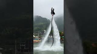 Flyboard montage  water jetpack water world this is to high shorts [upl. by Ainotahs]