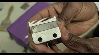 Part 1HOW TO SHARPEN ANY CLIPPER BLADE PROFESSIONALLY [upl. by Reehsab936]