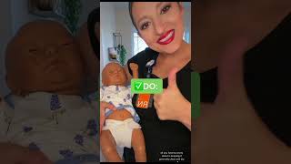 How to care for umbilical cord pregnancy educational nurse howto newmom newborn [upl. by Aeslek]