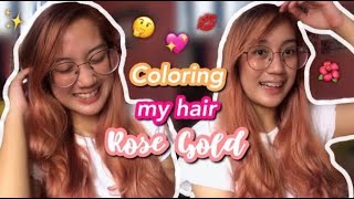 ROSE GOLD HAIR TRANSFORMATION  PHILIPPINES  Crisha Pauline [upl. by Atteuqaj]