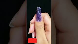 Glitter polygel nail design tutorial nails nailart [upl. by Liesa]