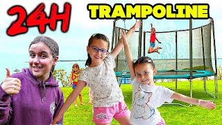 24H dans UN TRAMPOLINE  FOLIE  PLEUR  PRANK  MUSIQUE feat PINK LILY [upl. by Silberman]