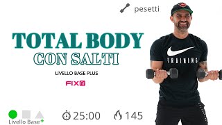 Allenamento Completo Total Body Esercizi A Corpo Libero e Con Pesetti [upl. by Gladys843]