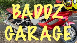 HONDA VTR1000 FIRESTORMups and downs in the garage 😢 [upl. by Boonie612]