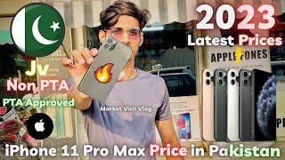 iPhone 11 Pro Max Price in Pakistan 2023  Jv  Non PTA  PTA Approved  Market Visit Vlog [upl. by Arron]