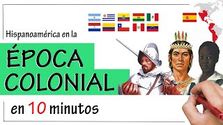 La ÉPOCA COLONIAL en Hispanoamérica  Resumen  Organización Política Económica y Social [upl. by Neeruan237]