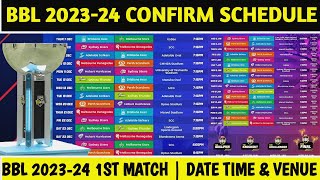 BBL 202324 Confirm Schedule  BBL Date amp Time And Venue  Big Bash League 202324 [upl. by Dawna]