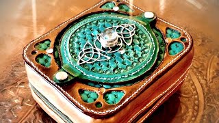 Hand made Tooled Leather Case Celtic design [upl. by Alfred]