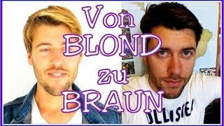 Vorher Nachher Von BLOND zu BRAUN  Das Experiment  Haare färben  tönen [upl. by Nileve]