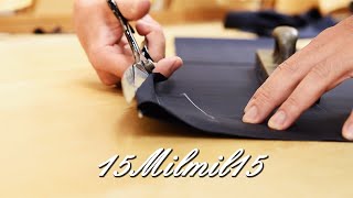 Ermenegildo Zegna 15Milmil15 オーダーメイドスーツのカッティングの様子です。 [upl. by Ailisec]