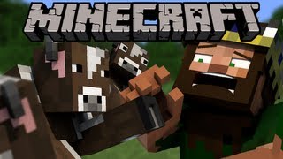 If COWS Took Over Minecraft Minecraft Animation [upl. by Weiler208]