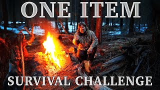 Could YOU Survive One Item Winter Overnight Survival Challenge  NO Food NO Water NO Shelter [upl. by Aruasor]