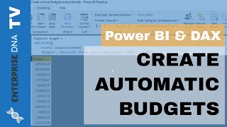 Create and Set Budgets Automatically In Power BI Using DAX [upl. by Aitas]