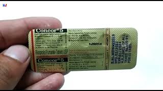 Concor 5 Tablet  Bisoprolol Fumarate 5 Mg Tablet  Concor 5 mg Tablet Uses Side effect Review Hindi [upl. by Nisbet885]