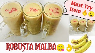 Simple ampTasty Iftar shake ROBUSTA MALBARobusta Banana Milk ShakeRobustamalbaFoodie Mahal [upl. by Hanahsuar]