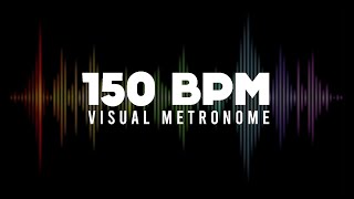 150 BPM Metronome Visual Metronome  Click Track [upl. by Dyun]