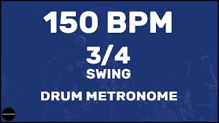 34 Swing  Drum Metronome Loop  150 BPM [upl. by Annim227]