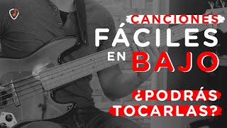 Las 7 Canciones MÁS FÁCILES EN EL BAJO  Ideal para Principiantes [upl. by Akcirederf]