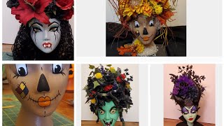 Styrofoam Head Art  DIY Holiday Holiday Decor  Facebook Live Replay [upl. by Nomar449]