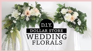 AMAZING DOLLAR STORE DIY Wedding Flower Arrangements [upl. by Netnerb]