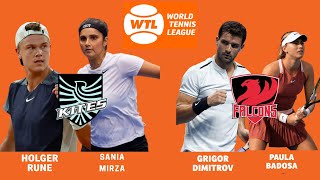 RuneMirza vs DimitrovBadosa  2022 World Tennis League [upl. by Henn]