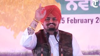 Punjabi singer and Congress candidate from Mansa Sidhu Moosewala addresses election rally [upl. by Arathorn]