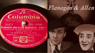 Flanagan and Allen  Flanagan And Allen Memories Part 1 amp 2  78 rpm Columbia FB1558  1936 [upl. by Ramad691]