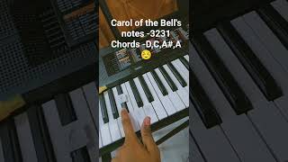 Carol of the bells piano notes piano christmas pianotutorial short shorts [upl. by Buell]