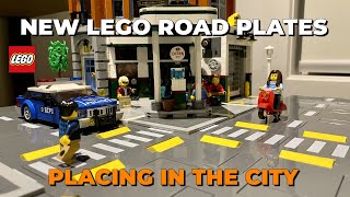 Installing New LEGO City Road Plates into the City  Set 60304 [upl. by Licko]