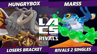 LACS Rivals  Hungrybox Loxodont Vs Marss Ranno Rivals of Aether 2  RoA2 [upl. by Annatnas]