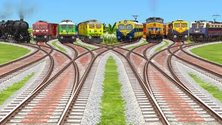 8️⃣TrainsCrossing On Indian Branched Railroad Track  railroad videos [upl. by Achilles204]