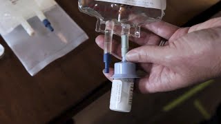 How To Administer IV Medication Using Gravity Infusion  Sutter Infusion Pharmacy Services [upl. by Frodina]