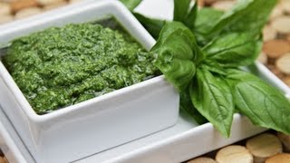 Basil pesto  one that will stay bright green [upl. by Werdnael401]