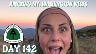 Day 142  Mt Washington on a CLEAR Day Amazing Views amp Full Moon  Appalachian Trail 2021 [upl. by Anujra]