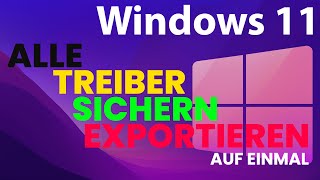 Installierte Treiber sichern exportieren auf einmal unter Windows 11 [upl. by Oremoh264]