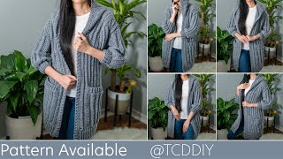 How to Crochet Duster Cardigan  Pattern amp Tutorial DIY [upl. by Ecnerat]