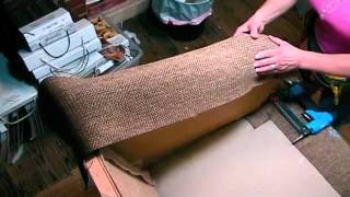 Upholstery How To Cover The Arm Top on a Sofa [upl. by Mungo]