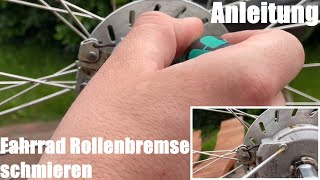 Fahrrad Rollenbremse ABSBremse schmieren  Shimano NEXAVE Wartung Inspektion Anleitung [upl. by Gaudette14]