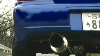 HKS HiPower Exhaust for the Subaru WRX  STi 00 sound clip [upl. by Ulrika]