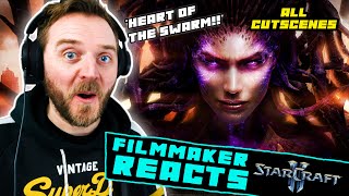 FILMMAKER REACTS STARCRAFT 2  ALL quotHeart Of The Swarmquot CUTSCENES [upl. by Kelam]