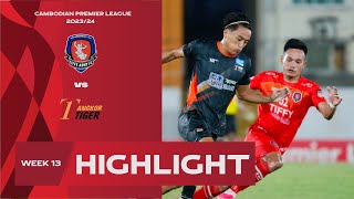 Highlight Tiffy Army FC 31 Angkor Tiger FC  CPLWEEK13 [upl. by Granniah601]