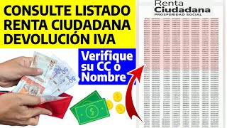 Listados de Renta Ciudadana y Devolución del IVA 2024  Consulte si su cc o nombre está ahi [upl. by Desai473]