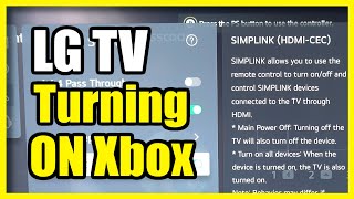 How to STOP LG TV Turning on or OFF your Xbox Easy Tutorial [upl. by Ahsoek252]