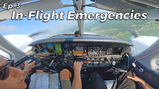 MultiEngine Training Flight  Piper Seneca  InFlight Emergencies [upl. by Thomas]