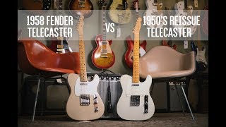 1958 Fender Telecaster vs 1950s Fender Telecaster Reissue [upl. by Heinrick749]